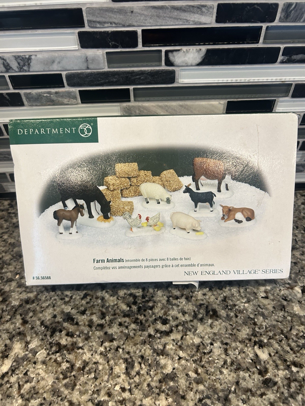 Department 56 Farm Animals Heritage Village Collection With 8 Hay Bales #56588