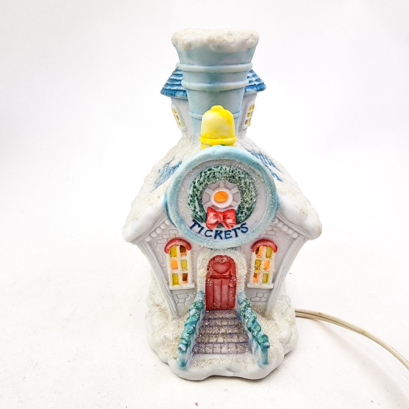 American Greetings Christmas Village House Tickets Lights Up Carlton Card