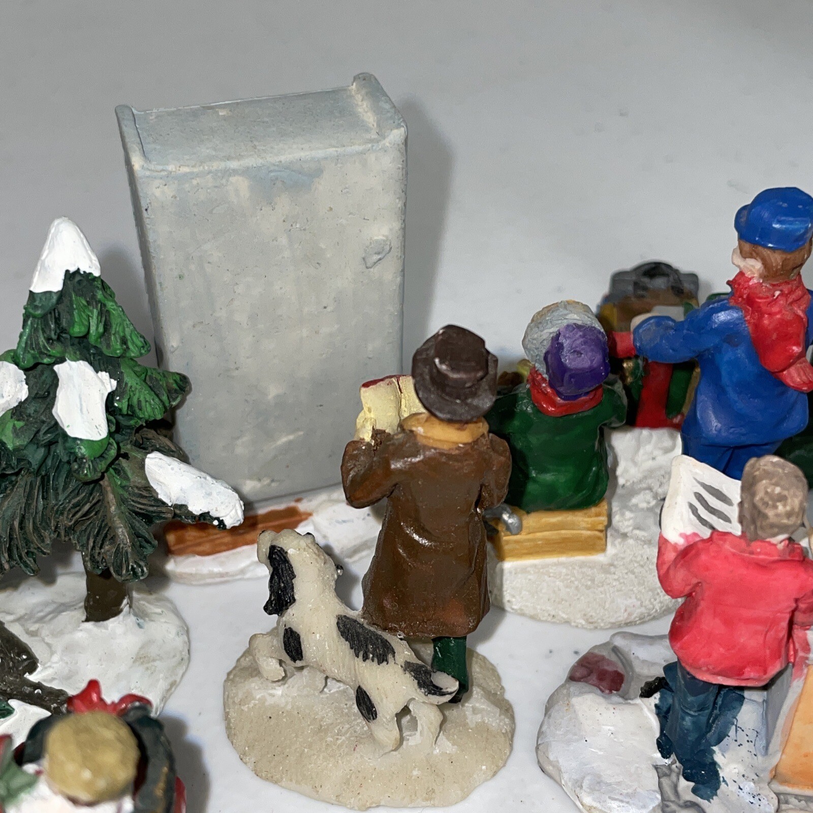 Vintage Christmas Village Figurine Lot Various Christmas Santa Clause Figures