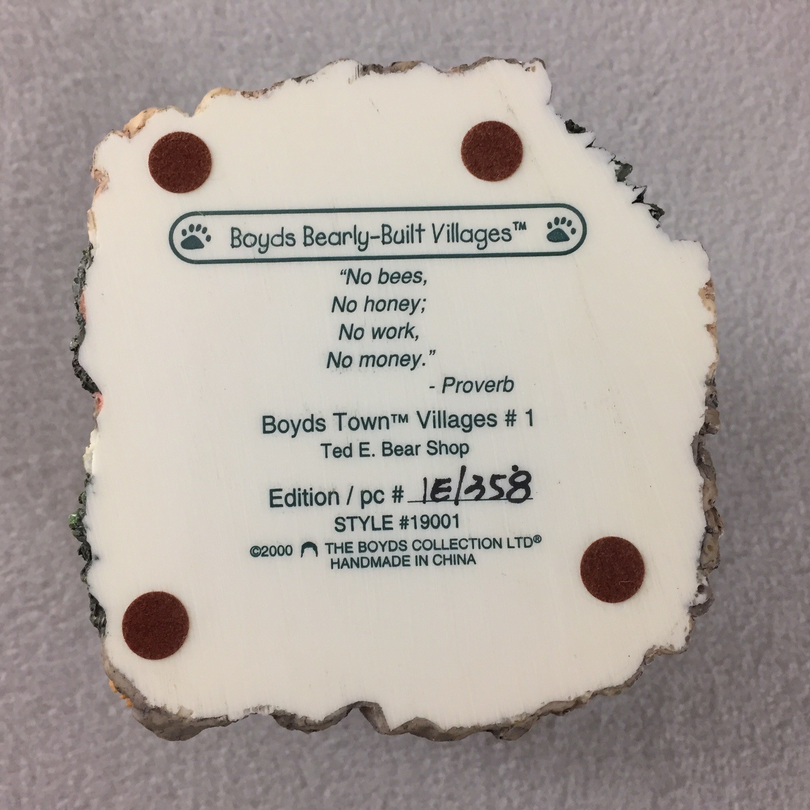 Boyds Bearly Built Village Boyds Town Ted E. Bear Shop Style 19001 2000