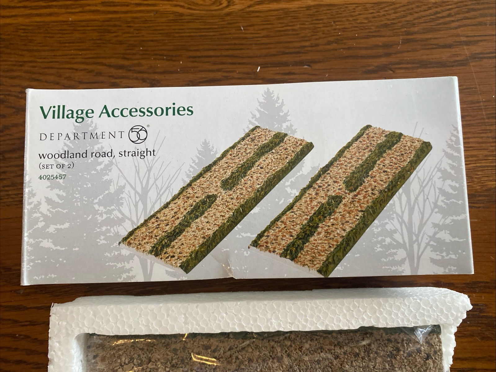 Department 56 Village Accessories Woodland Road Straight 2pc 4025457 New