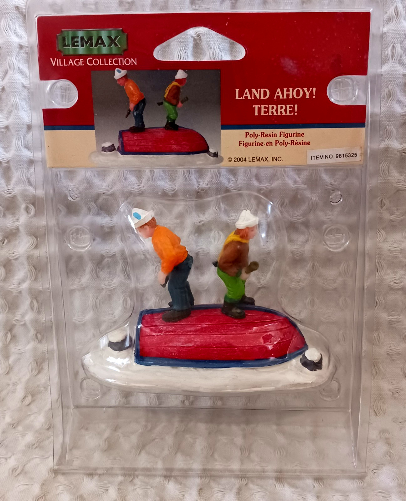 Lemax LAND AHOY! Poly-Resin Figurine Figure Set Fishermen 2004 Item 9815325 NOS