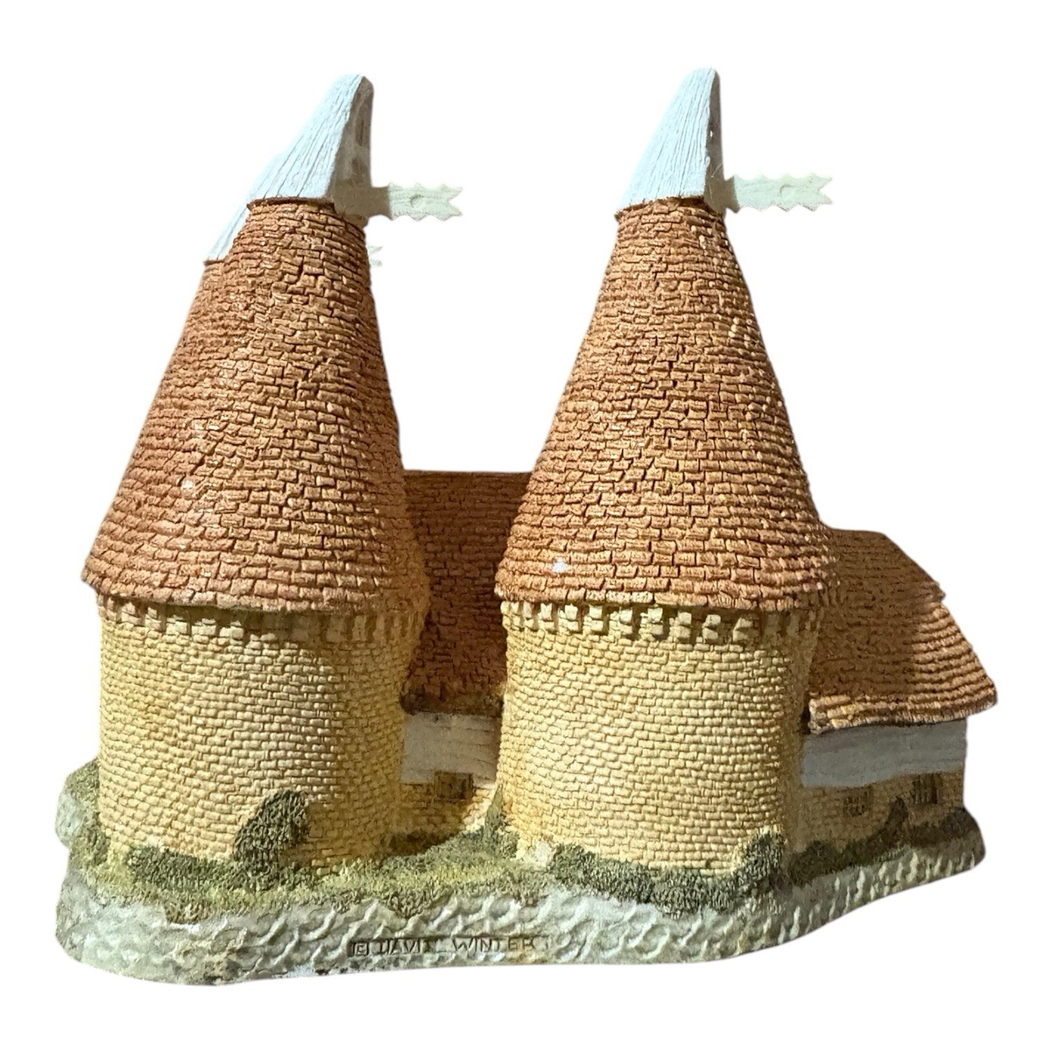 David Winter Cottages Triple Oast House Vintage 1981 Handmade Hand Painted Boxed