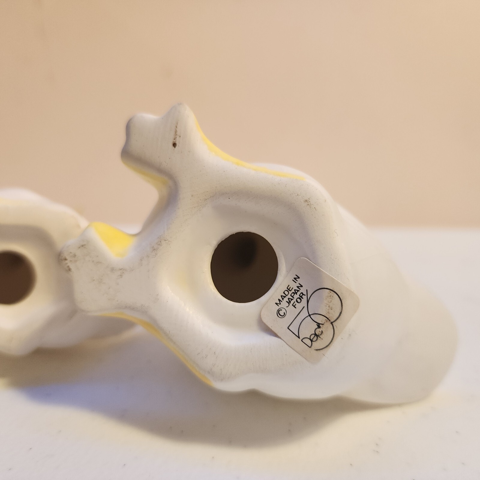 Rare Dept 56 Vintage Ducks Geese Set Of 3 Figurines With Yellow Ribbons (JAPAN)