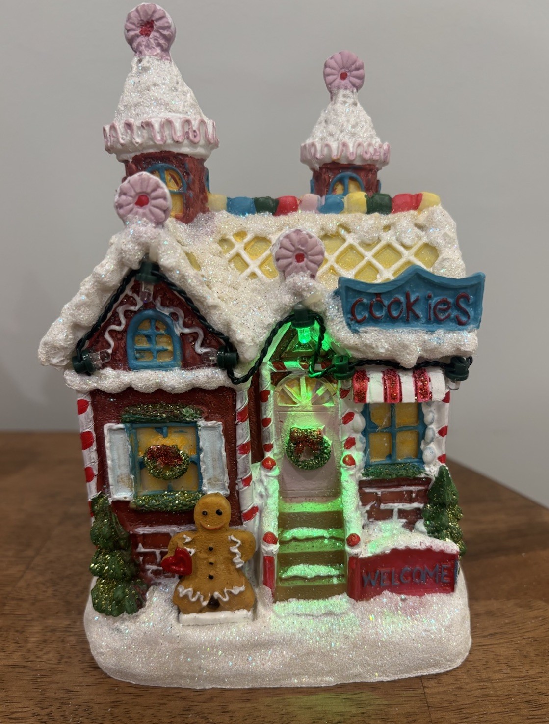Lighted Gingerbread Christmas Village Cookie Shop