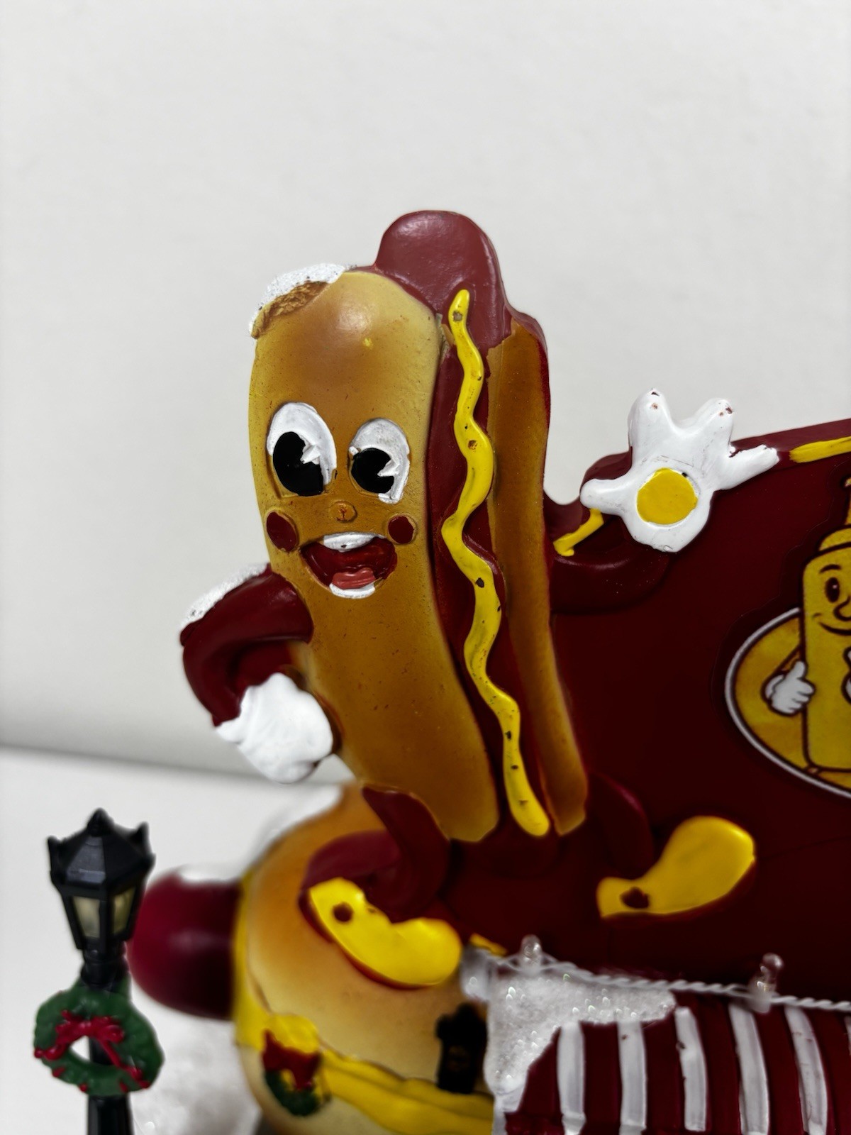 Musical Frank’s Hot Dogs with Light Show Christmas Village Natures Mark Plays