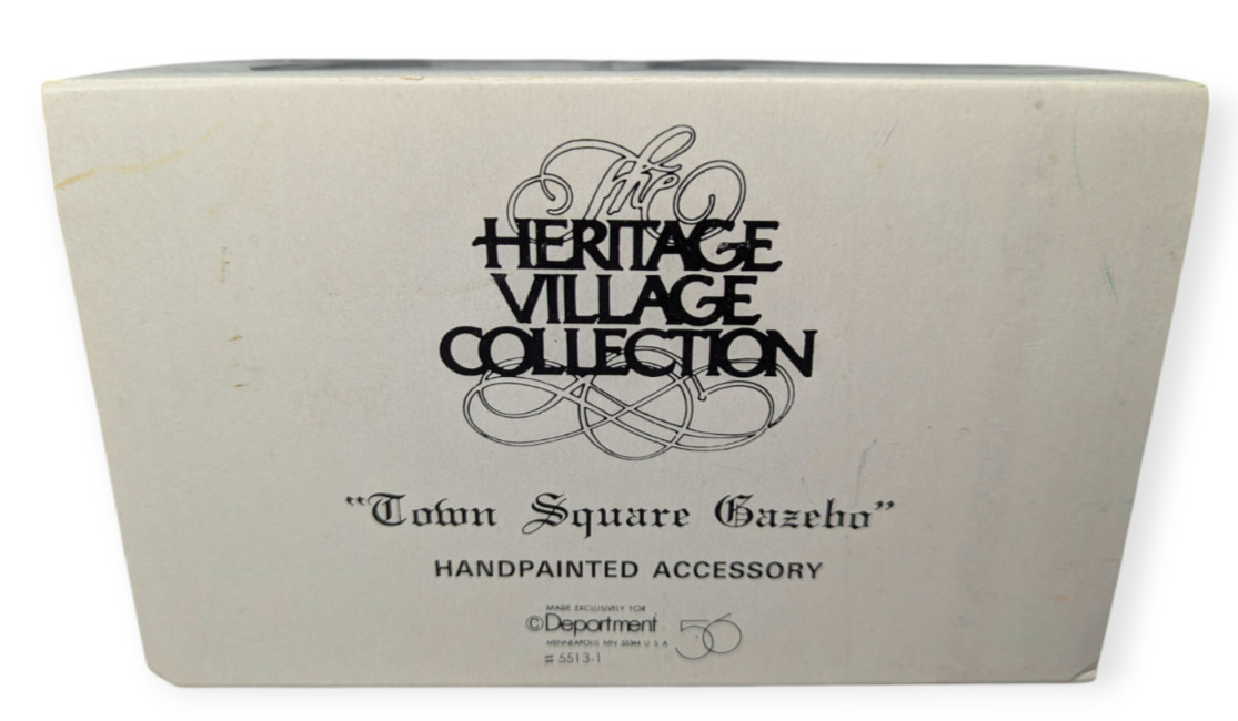 Dept 56 Heritage Village Accessories “Town Square Gazebo” 5513-1 RETIRED in Box