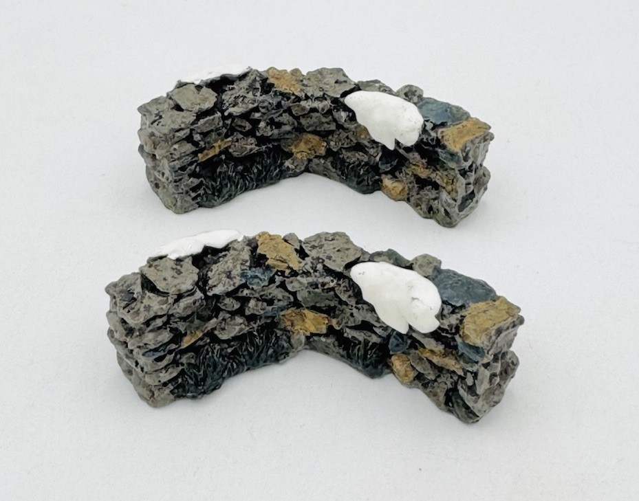 Lemax 1999 Village Collection Poly-Resin Colonial Stone Wall Set Of 10
