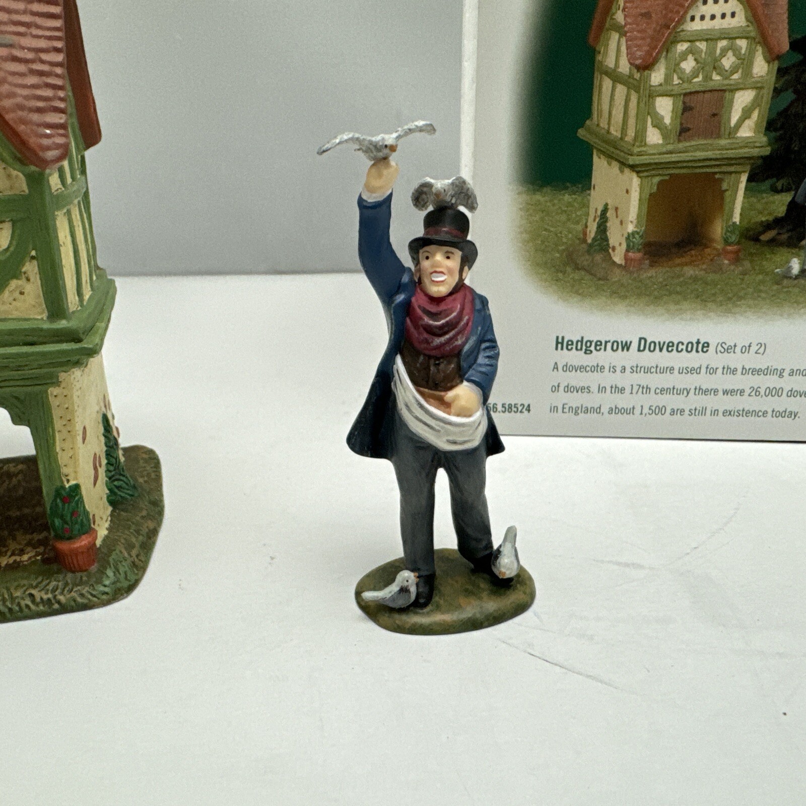 Dept 56 Dicken’s Village Series Hedgerow Dovecote #58524 Hand Painted 2pc Set