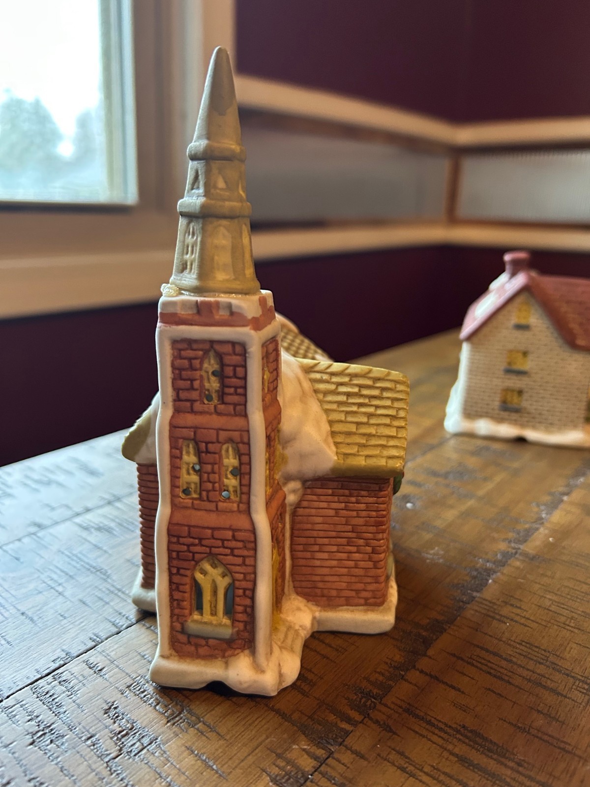 Dickins of London Christmas Village church Vintage Porcelain 5.5in tall