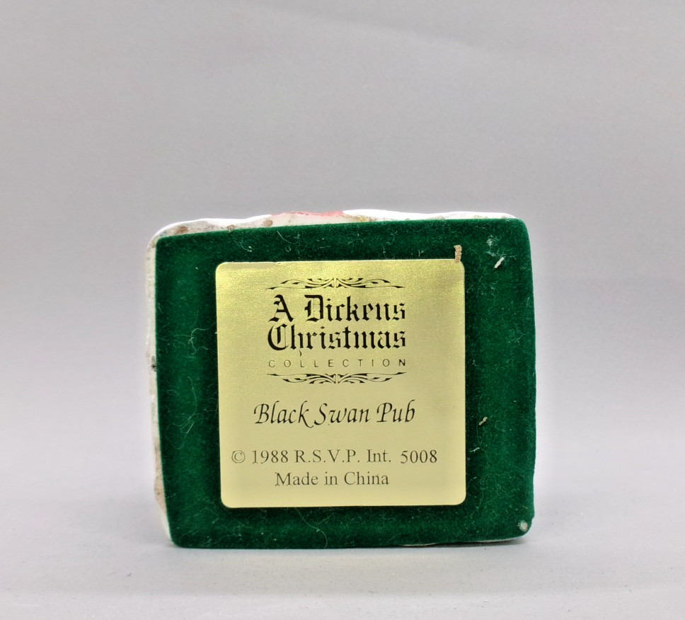 Vintage RSVP Black Swan Pub Dickens Christmas Collection 1988