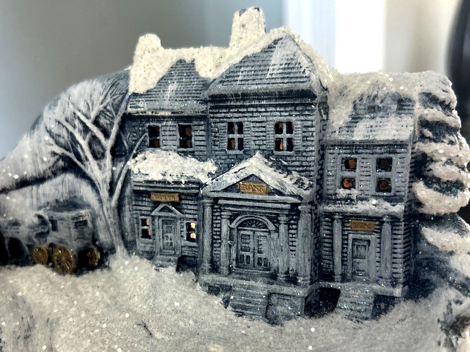 Frostey Winery Village Lighted Christmas House Decor Display Winter Village