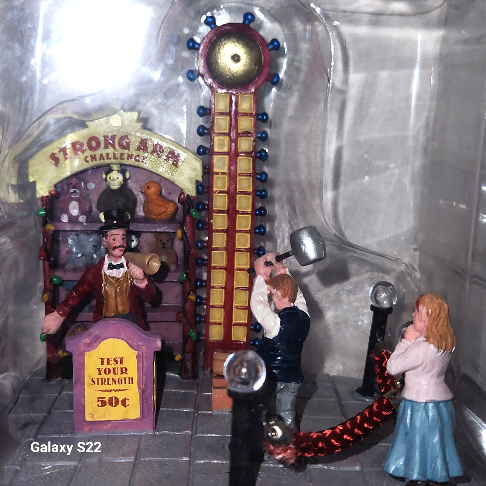 Lemax STRONG ARM CHALLENGE Ring the Bell Carnival Game Circus Fair Booth NEW