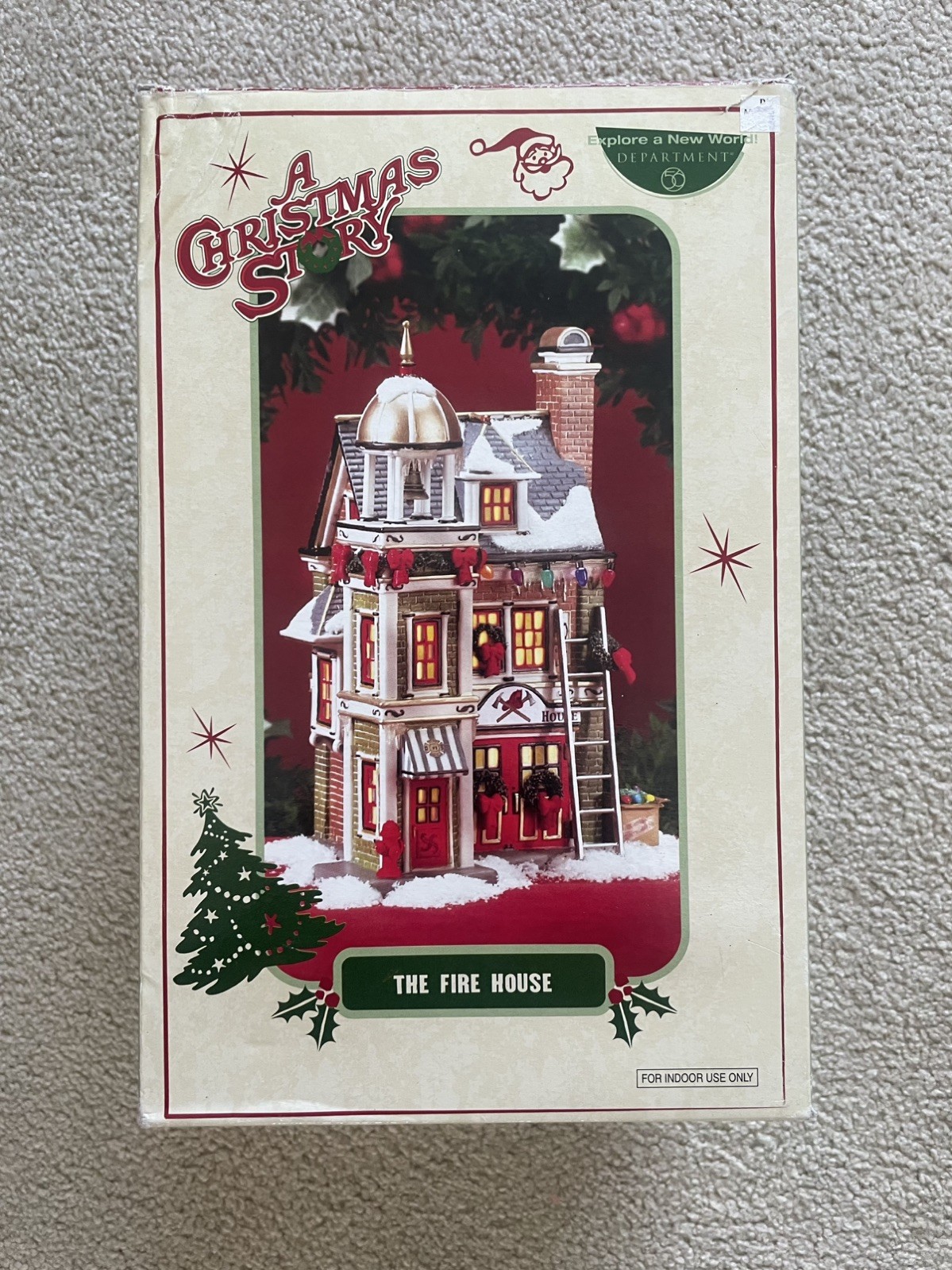 Dept 56 A Christmas Story Village ~ THE FIRE HOUSE ~light up unused