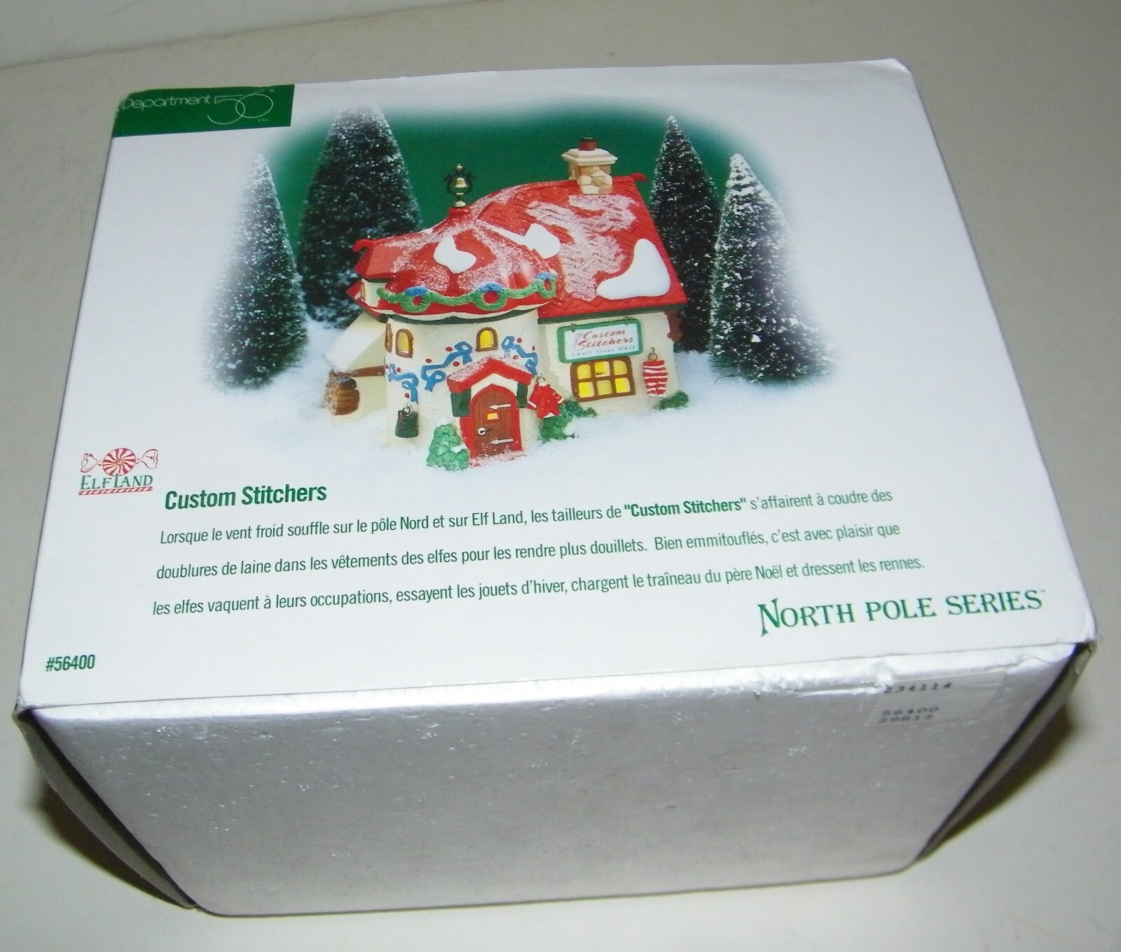 Department 56 North Pole Elfland- Custom Stitchers #56400 Lighted – Mint In box