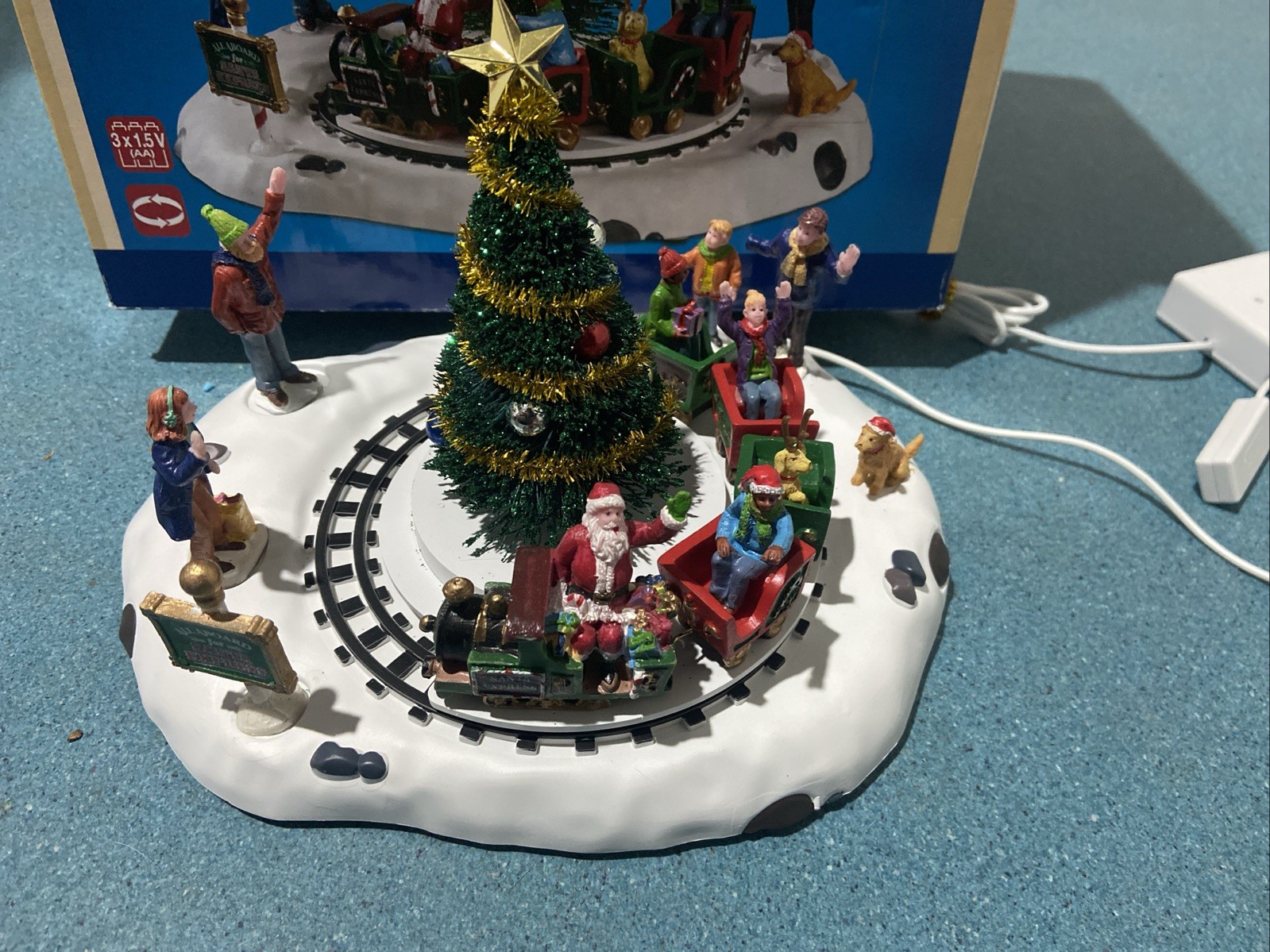 LEMAX Christmas Village Animated Train Santa’s North Pole Express Lighted #14875