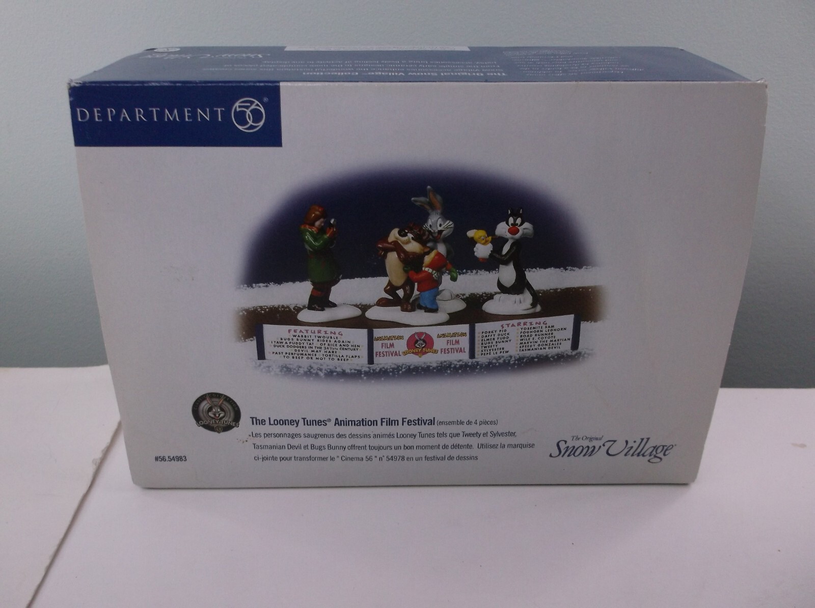 Dept 56 Looney Tunes Animation Film Festival Snow Village New in Box