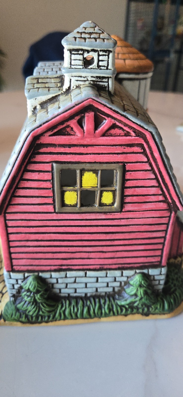 Lefton Colonial Village Lot of 4. Police Station, Barn, Library, School