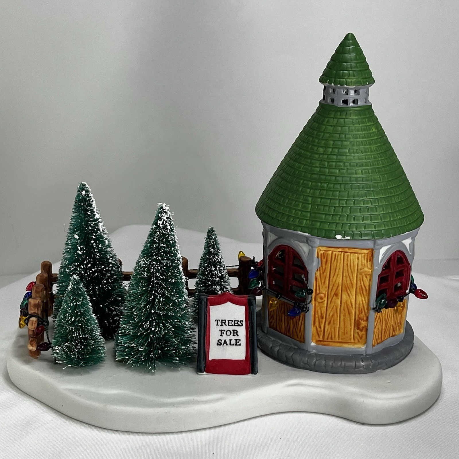 Vintage Lemax 1992 Christmas Hearthside Village “Trees For Sale” Hand-Painted