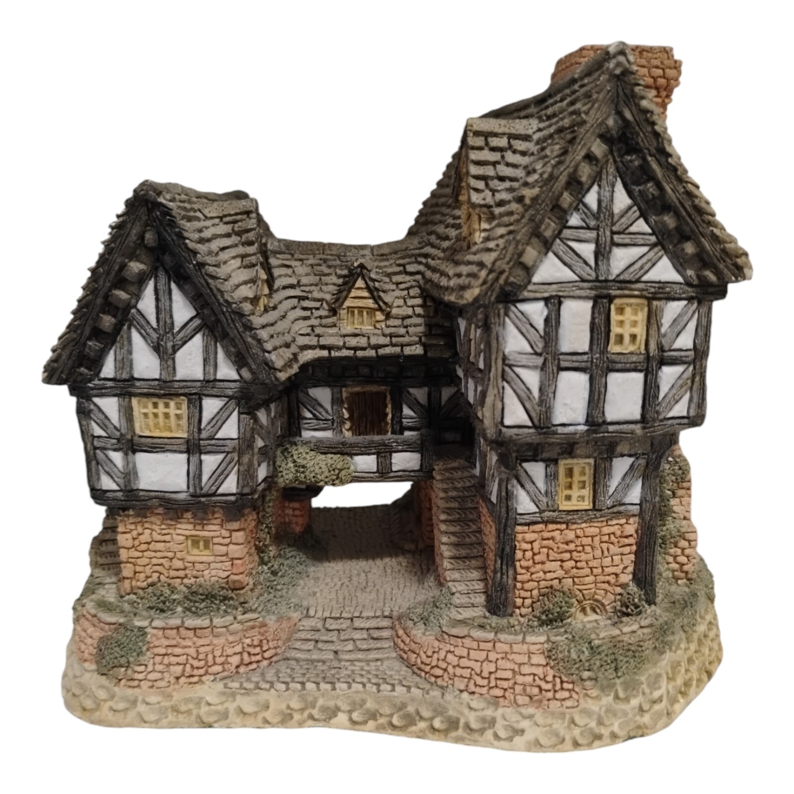 David Winter Cottages Tudor Manor House 1982 Handmade Christmas Village COA