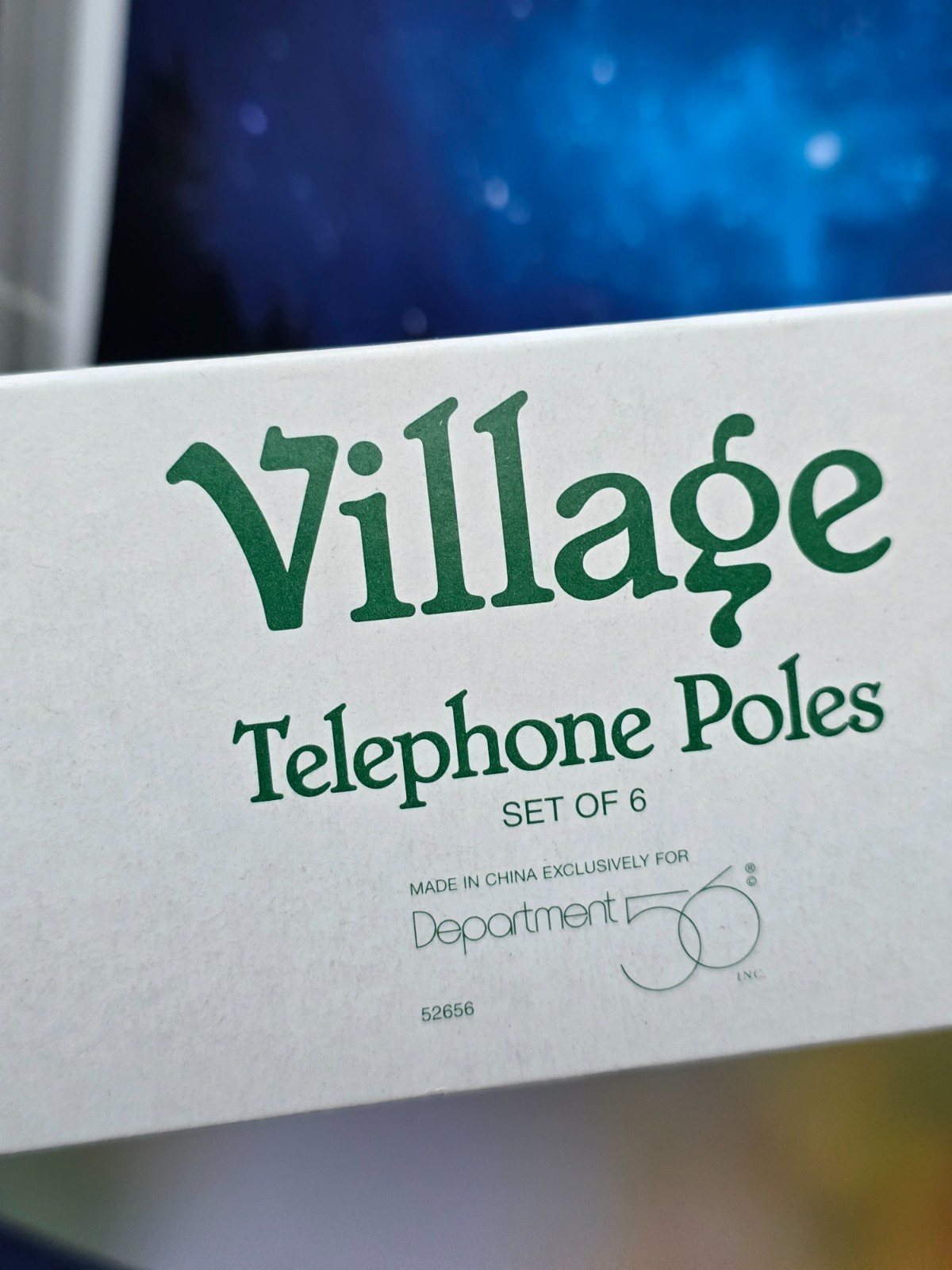 Dept 56 Set of 6 Christmas Village Telephone Poles insulators NO Wires 52656