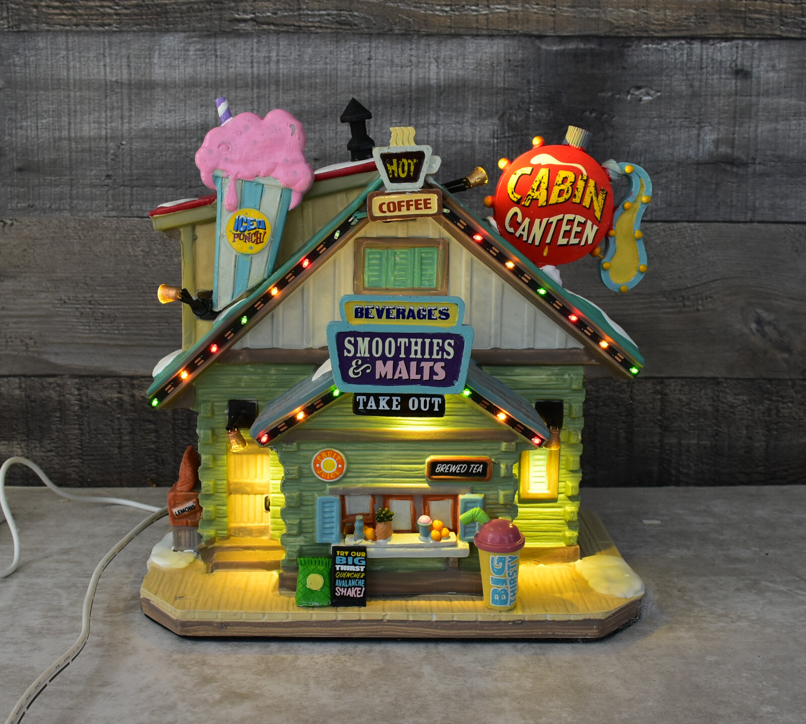 Lemax Cabin Canteen Market Lighted Christmas Village House