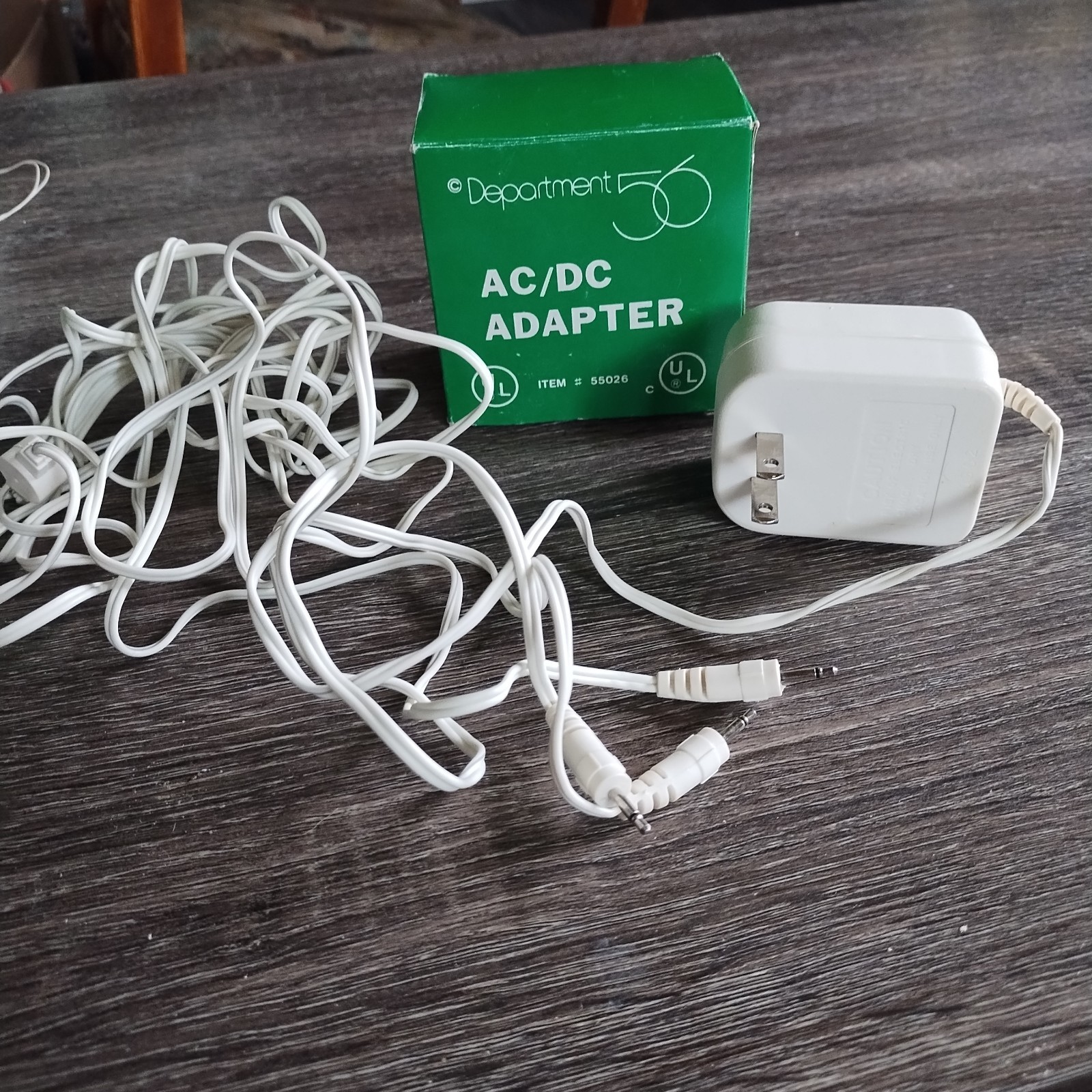 Dept 56 Village Accessory AC/DC ADAPTER #55026 WHITE 3 Prongs- Tested💖