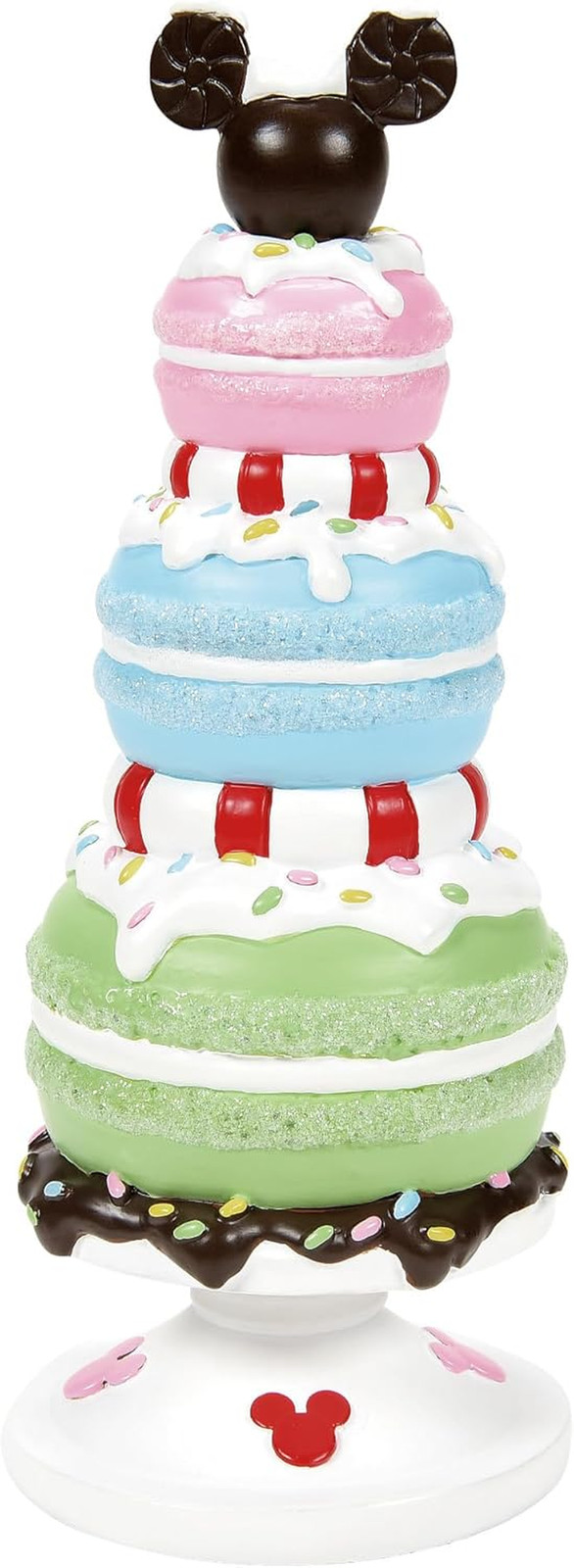 Disney Village Accessories Mickey Mouse Merry Macaroon Tree Figurine, 6.1 Inch,