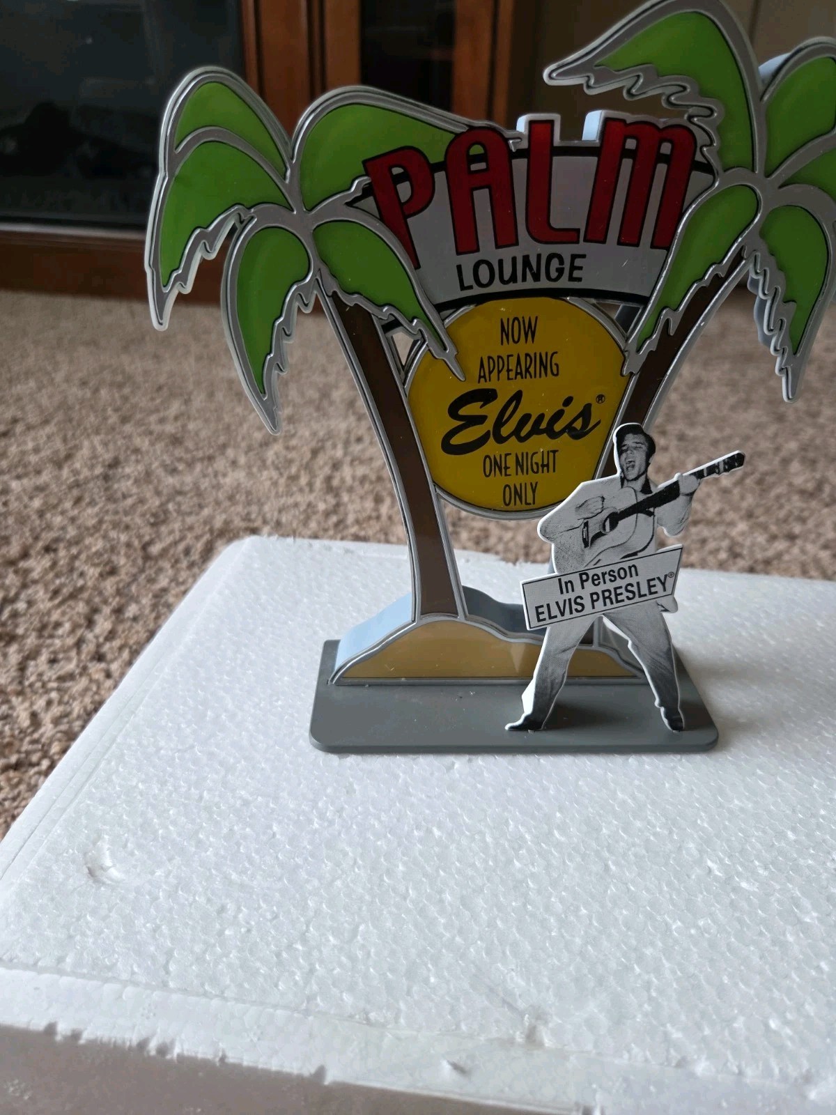 Department 56 Palm Lounge Now Showing Elvis Presley 55105 Vintage 2000 Boxed