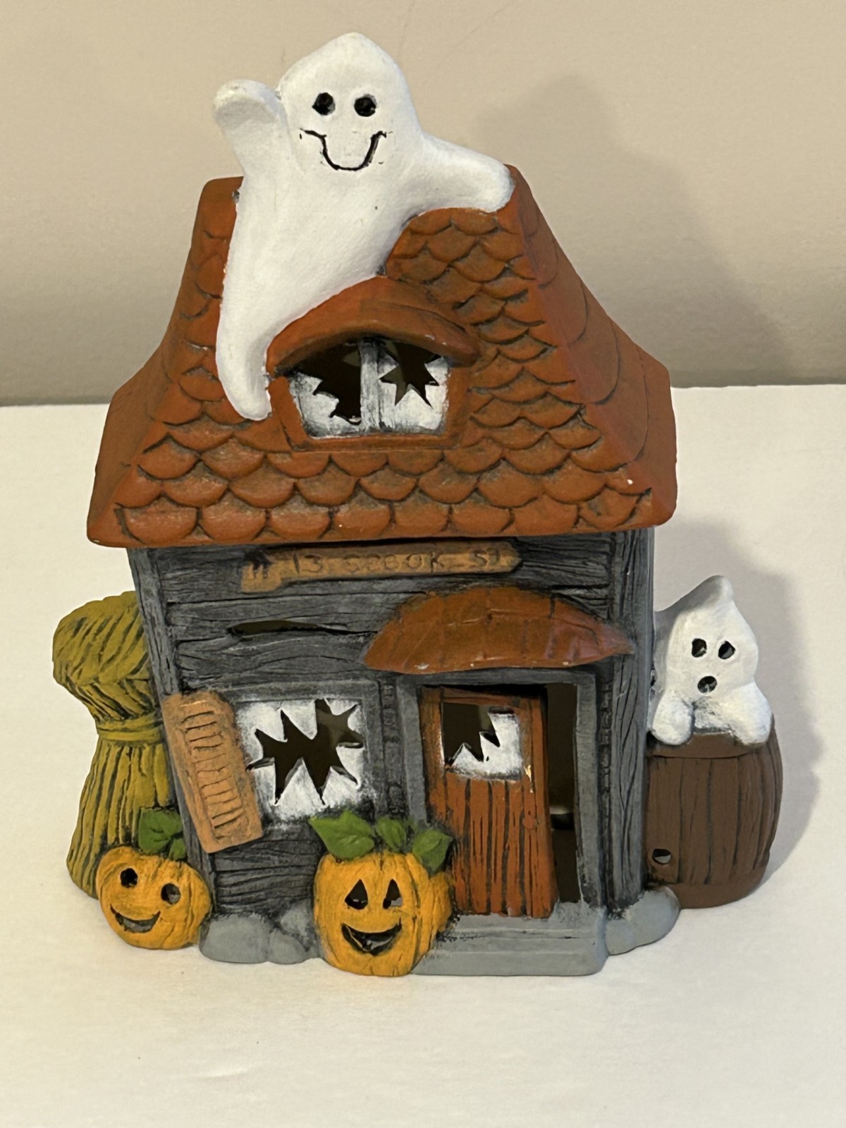 Vintage Kelly Ceramic Haunted House Halloween Village Decoration