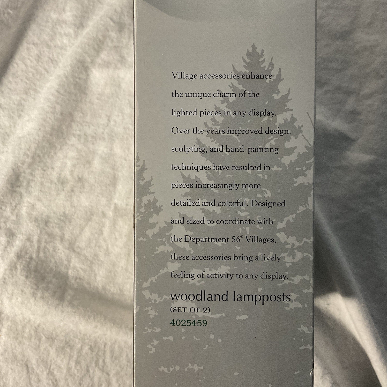 Dept 56- Village Accessories- “Woodland Lampposts” Boxed Set of 2, #4025459