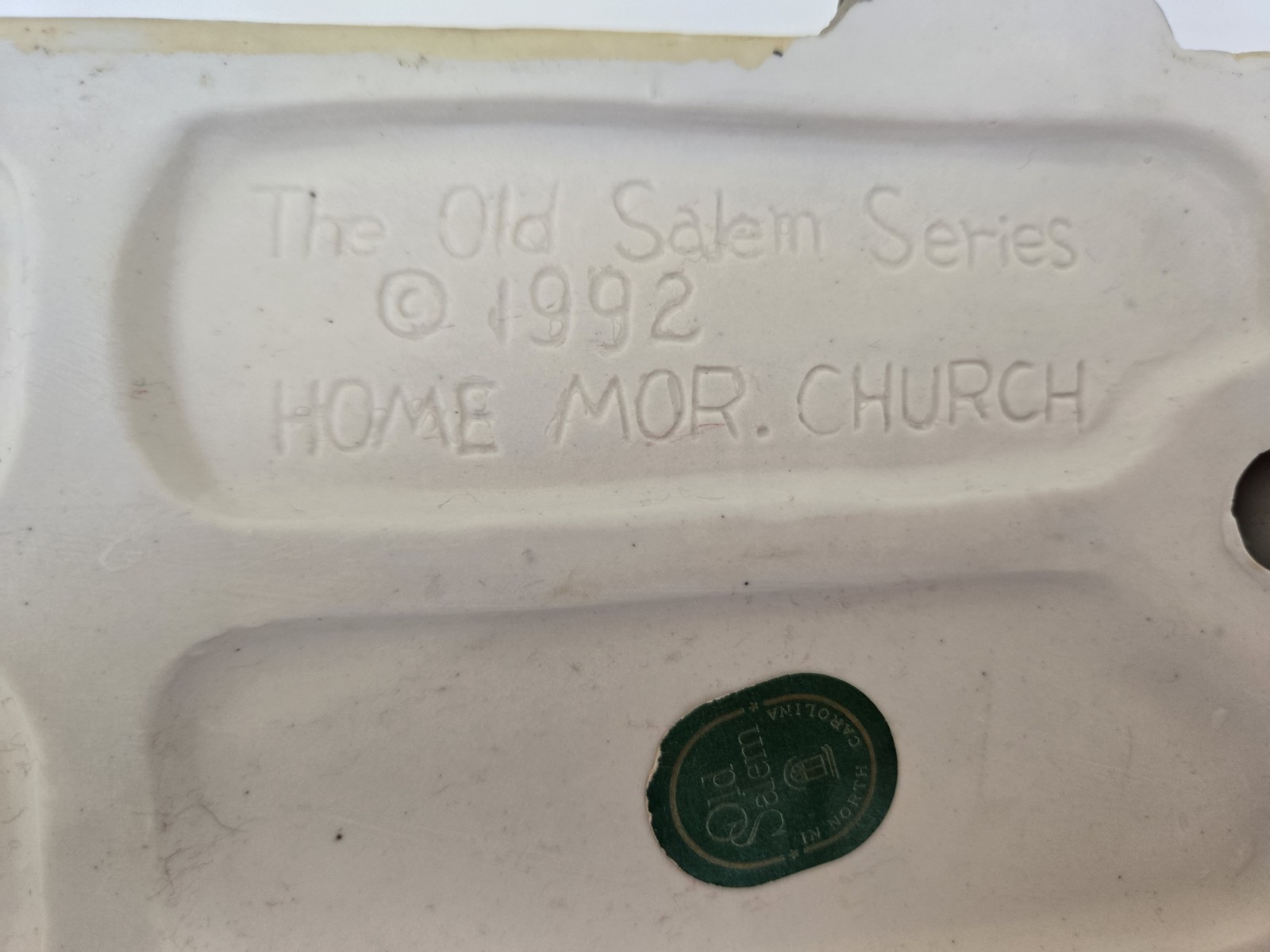 The Old Salem Series Ceramic Village House Moravian Church 1992 FREE SHIPPING