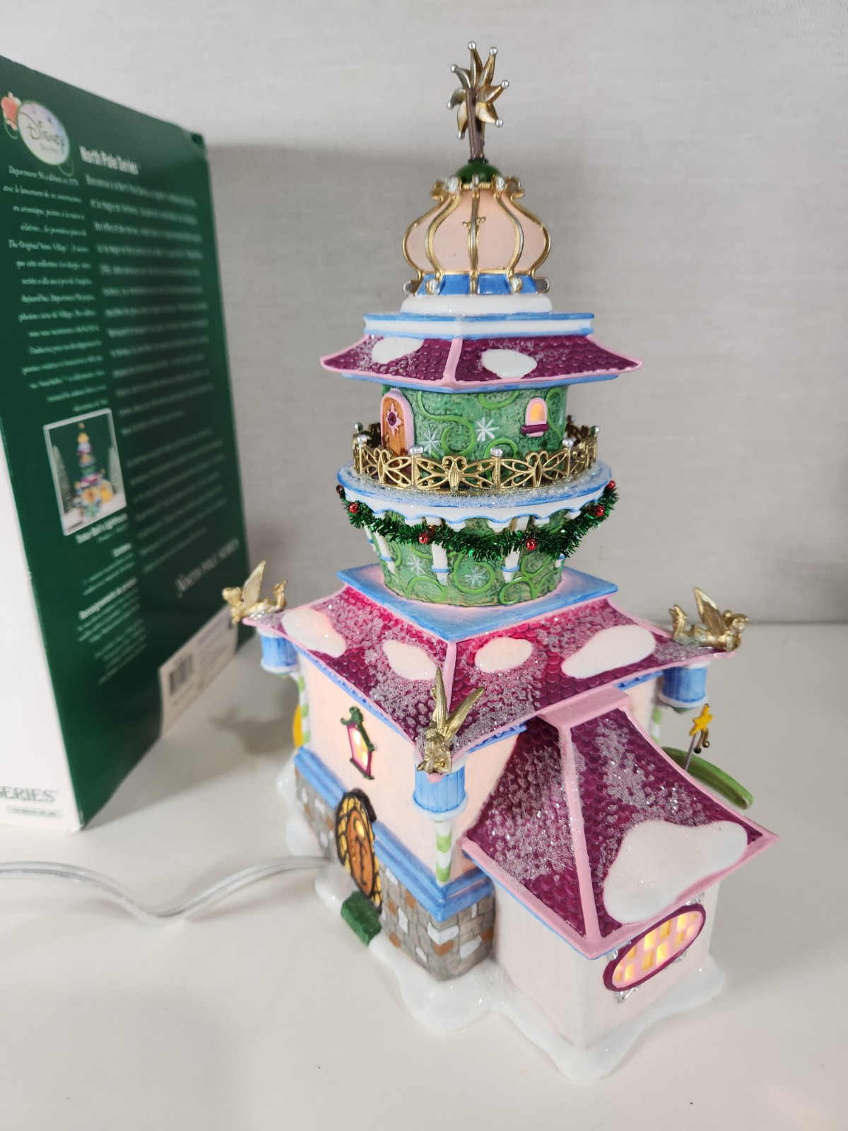 Dept 56 Tinker Bell’s Lighthouse 802825 North Pole Disney Fairies W/Box Read