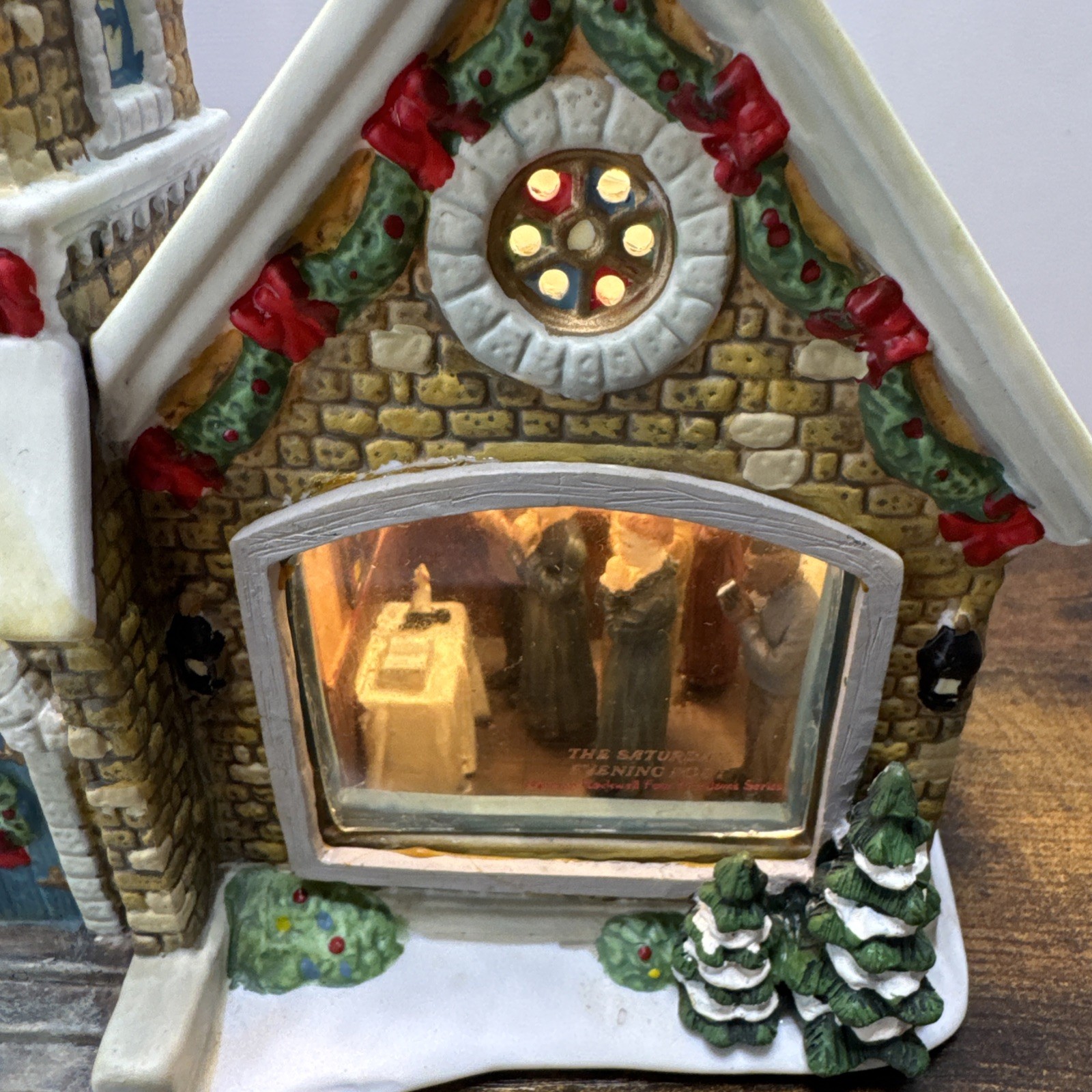 Saturday Evening Post Norman Rockwell Freedom to Worship Christmas Village House