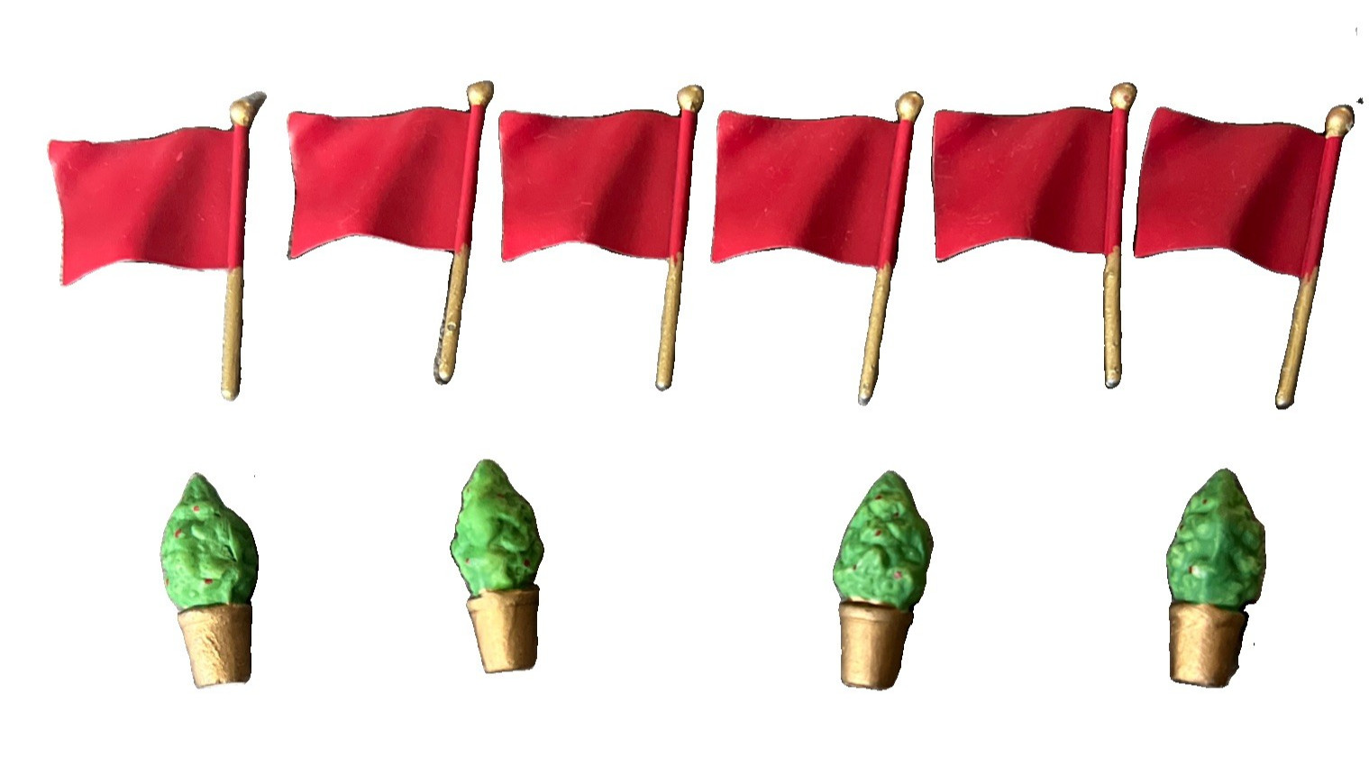 Dept. 56 Christmas in the City Hollydale’s Dept. Store REPLACEMENT Flags & Trees