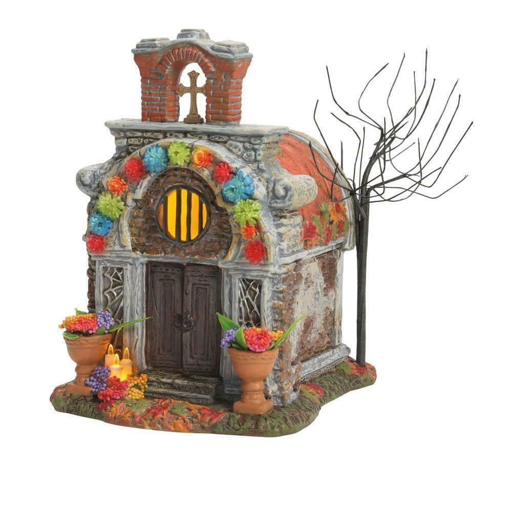 Dept 56 Halloween Village DAY OF THE DEAD CRYPT #6007642 NRFB Lighted Retired *