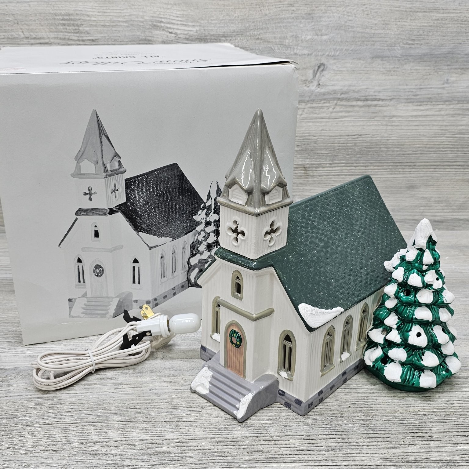 Department 56 All Saints Christmas Church Lighted Ceramic 7.5in