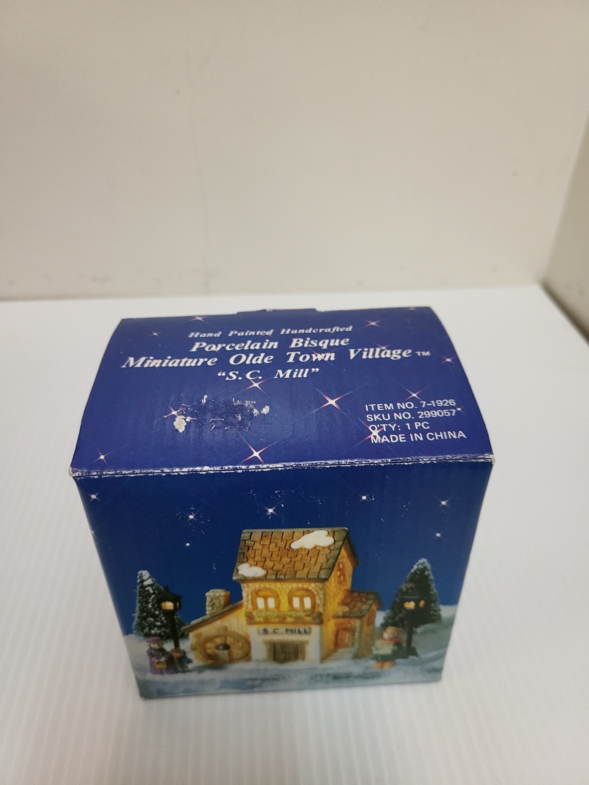 Hand Painted Handcrafted Porcelain Bisque Miniature Olde Town Village S.C. Mill