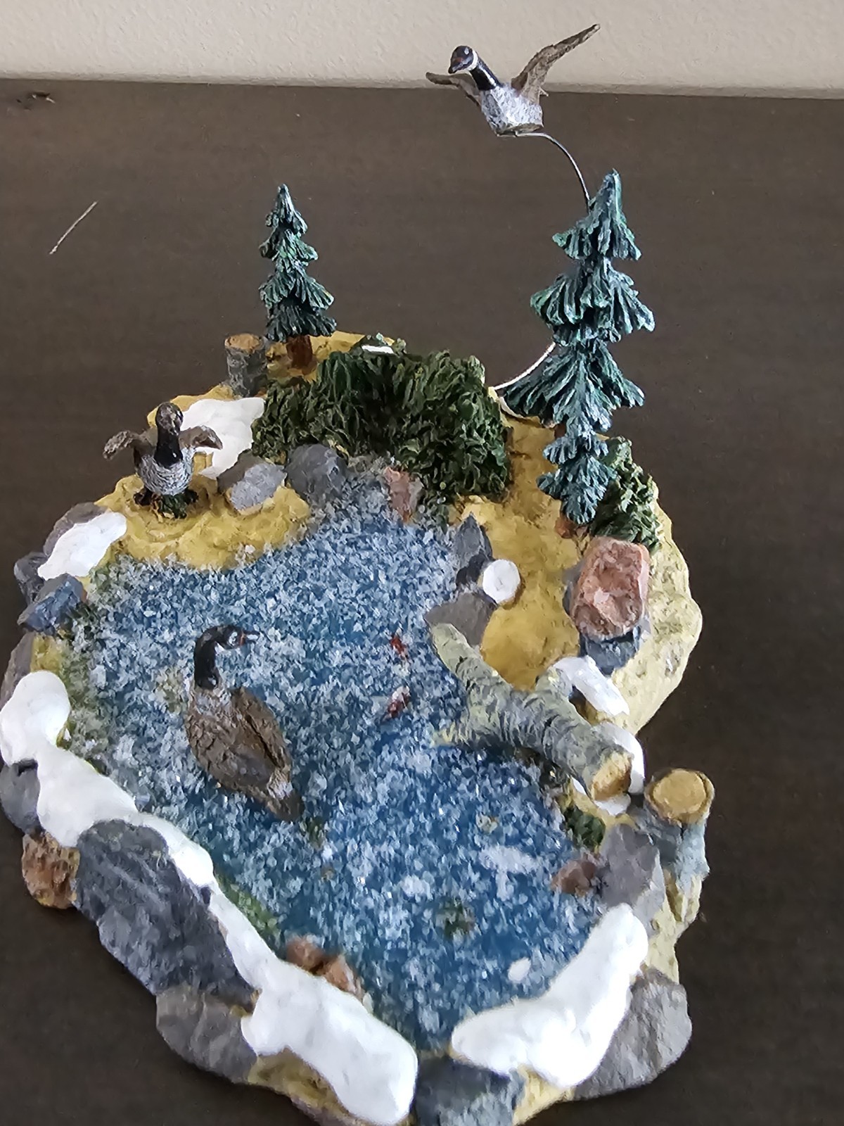 Lemax Duck Pond Landscape Accent Village Collection 2001 No Box