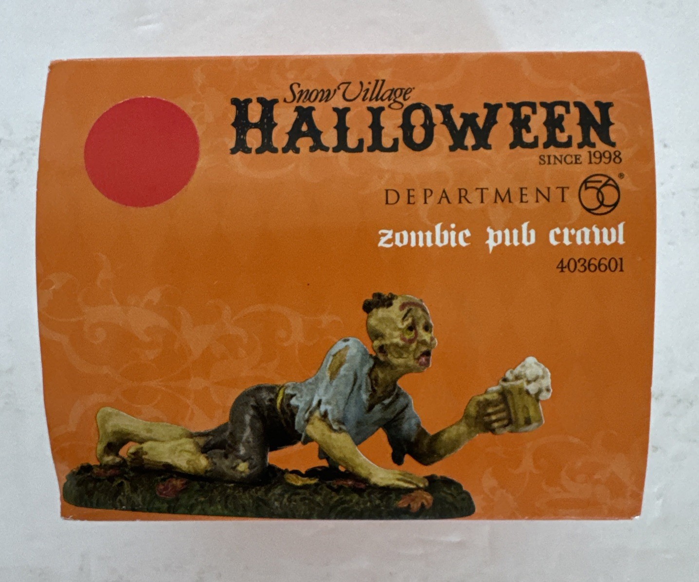 Dept 56 Zombie Pub Crawl Halloween Snow Village 4036601 2014 Original Box