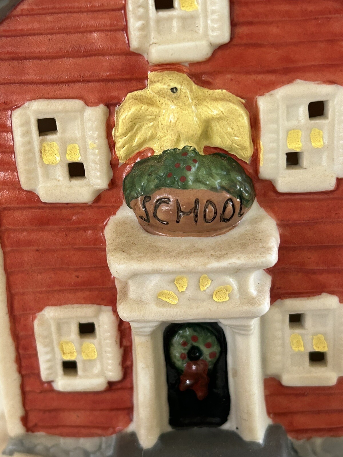 Franks Winter Tyme Village Lighted Schoolhouse