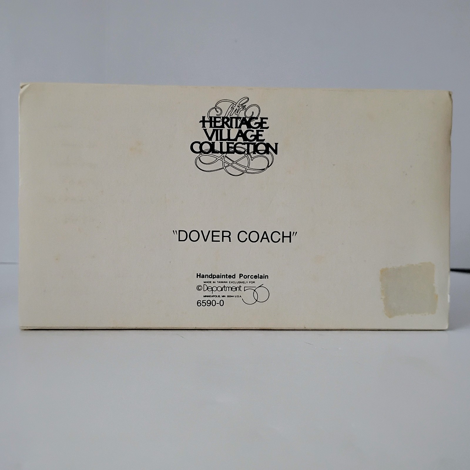 Dept. 56 Dickens Dover Coach 1987 Horse Drawn Carriage #6590-0