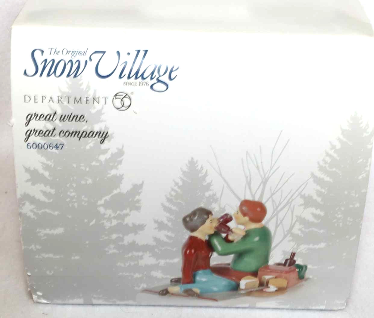 DEPT 56 GREAT WINE, GREAT COMPANY 6000647 SNOW VILLAGE CHRISTMAS
