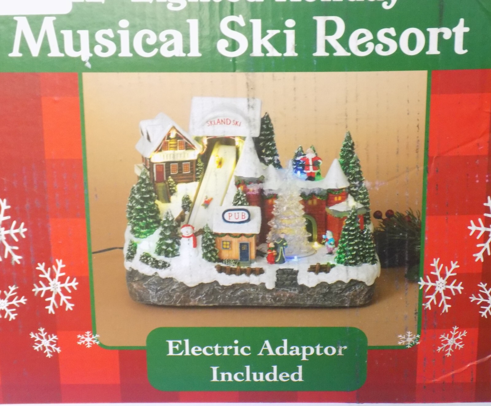 Gerson Musical Ski Resort w/ Light Up & Animated Features Tested Super Rare
