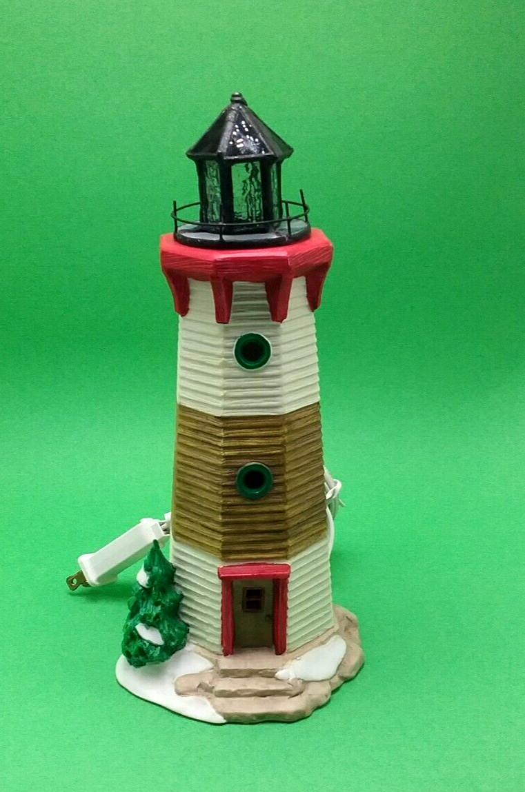 1998 Seasonal Specialties Co. Lighted Christmas Village LightHouse 10.5″ Ceramic