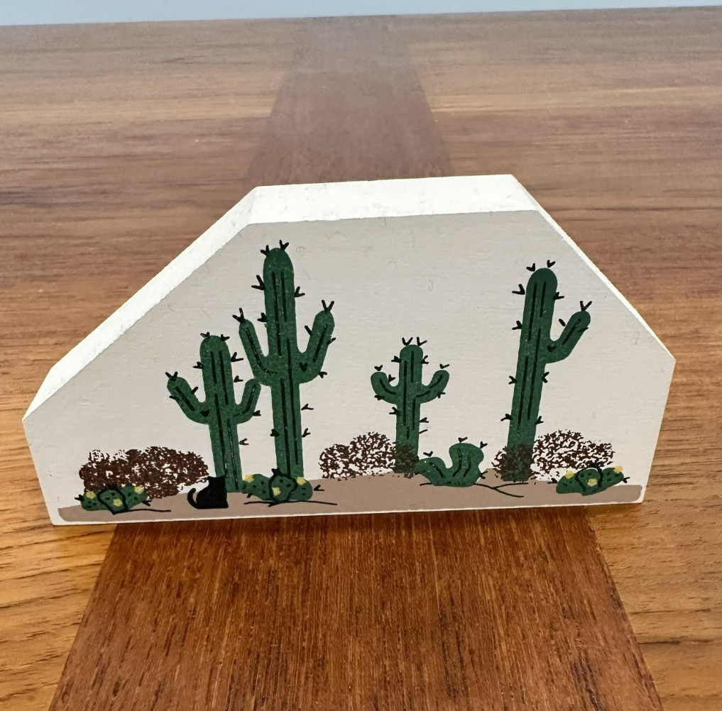 Retired 1995 Cat’s Meow Village – L9513 CACTUS & TUMBLEWEEDS Lionel Train Series