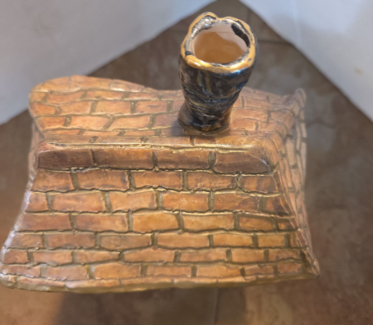 2000 Blue Sky Clayworks Heather Goldminc Welcome House Tea Lite holder
