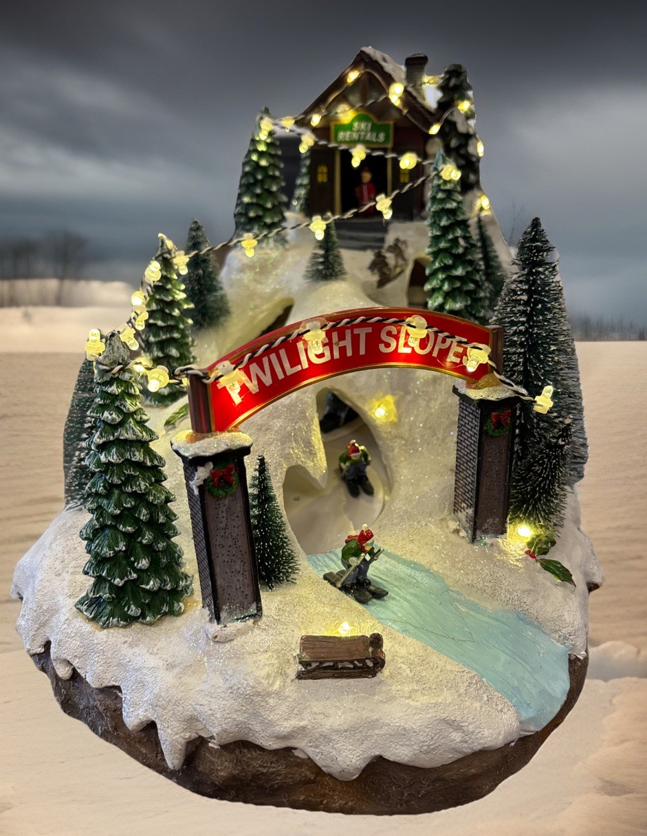 St Nicholas Square “Twilight Slopes” Downhill Animated Lighted Ski Slope Works