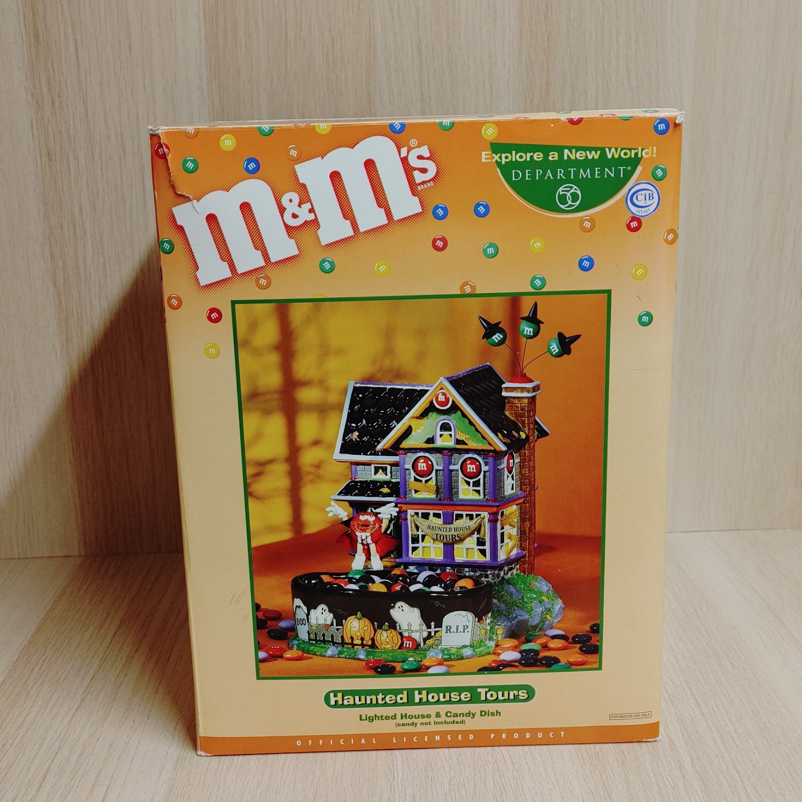 Dept 56 Haunted House Tours M&M With Candy Dish Lighted Halloween Working