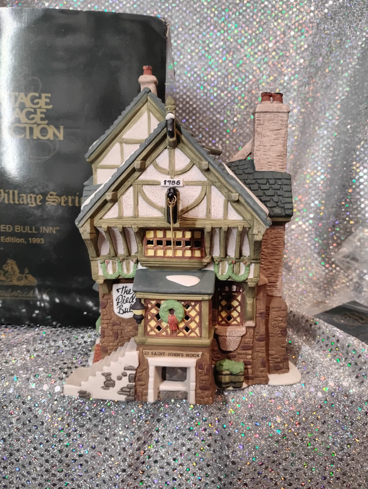Dept 56 Dickens Village Series The Pied Bull Inn 57517; 2nd Edition, 1993 Vtg.